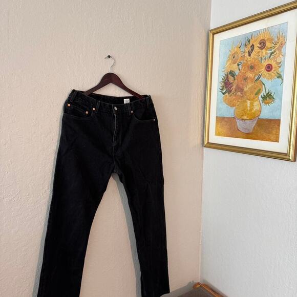 vintage Black Levi's 505 regular fit denim jeans 36 - Picture 1 of 5